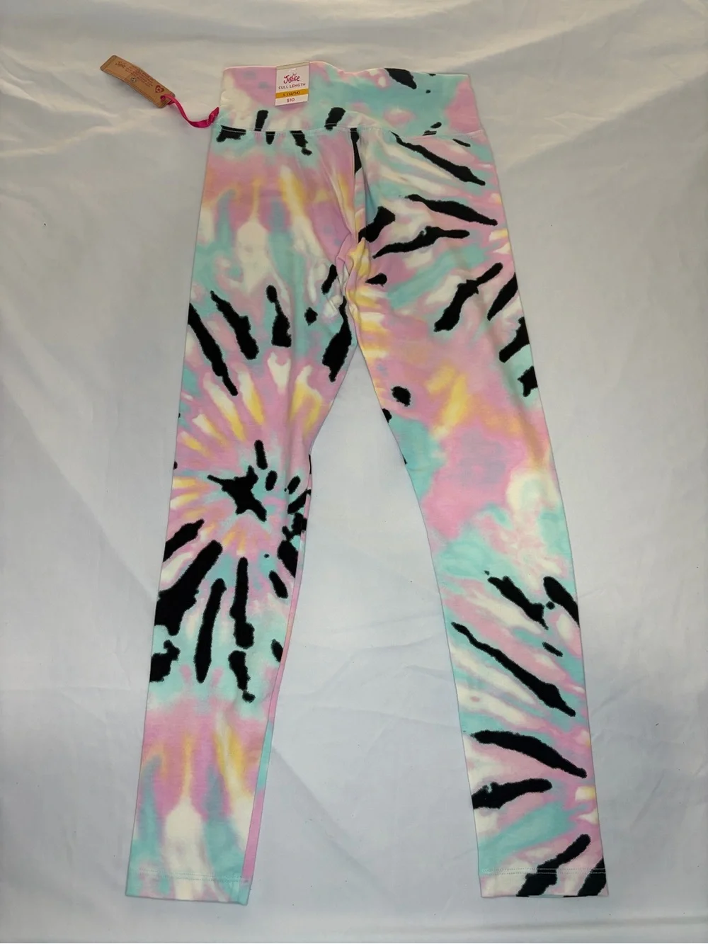 Lot of 3 Justice Girls' Tie-Dye, Gray & Black Leggings Size L 12/14 New